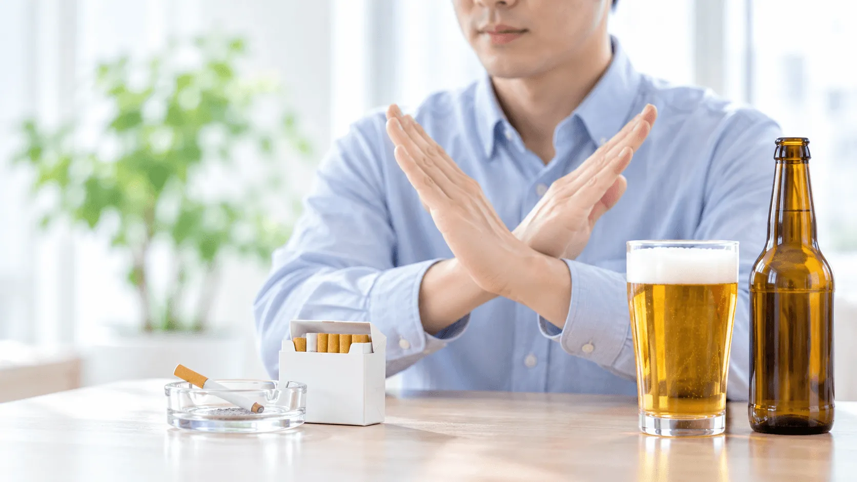 禁煙と節酒のイメージ